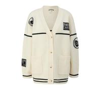 Lässige Oversize-Strickjacke mit Patches S creme 2172030.02D0.S