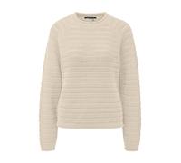 Strickpullover QS, Damen, Gr. M, beige (ecru), Strick, Obermaterial: 50% Baumwolle, 50% Polyacryl, figurumspielend taillenbedeckt, Rundhals, Raglanärmel Rollkante, Pullover Strickpullover, Raglanärmel
