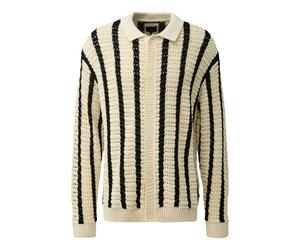 qs - Strickpullover beige/schwarz - Gr. - XL
