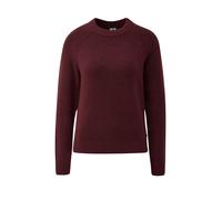 Strickpullover QS, Damen, Gr. S, rot (merlot rot), Strick, Obermaterial: 92% Polyester, 5% Polyamid, 3% Elasthan, unifarben, normal hüftbedeckend, Rundhals, Bündchen, Pullover Strickpullover, Winterpu