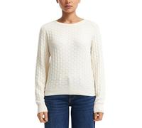 s.Oliver Strickpullover strukturiert Langarm Creme Gr. L