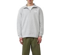 Stehkragen Sweatshirt mit Reißverschluss und Frontprint L grau 2170824.9400.L