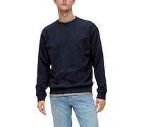 Sweatshirt QS, Herren, Gr. XL, blau, Sweatware, Obermaterial: 60% Baumwolle, 40% Polyester, unifarben, casual, regular fit normal, Rundhals, Langarm Rippbündchen, Sweatshirts, mit Logo Stickerei (2877