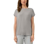 Q/S designed by - T-Shirt mit U-Boot-Ausschnitt grau - Gr. - S
