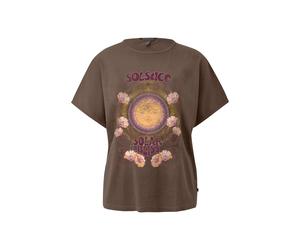 qs - T-Shirt braun/mehrfarbig - Gr. - XS