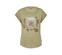 Oversize-Shirt in gewaschener Optik mit Frontprint tannengrün L