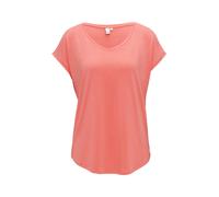 Locker geschnittenes T-Shirt im Modalmix Koralle L