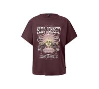 Gewaschenes Print-Shirt mit überschnittener Schulter L rot|mehrfarbig 2181326.49D0.L