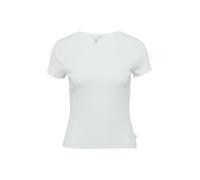 Q/S designed by - Rippshirt mit Rundhalsausschnitt weiß - Gr. - XS