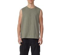 QS Tanktop mit Flammgarnstruktur und Logoprint