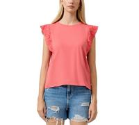 Top mit Broderie Anglaise S rot 2180391.3101.S