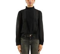 s.Oliver Bluse Transparente Chiffonbluse Schwarz Größe 42