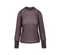 QS Damen 2158339 Langarmshirt mit Strukturmuster, 4988, X-Large