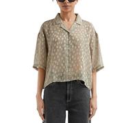 Verkürzte leicht transparente Bluse 32 olive 2169966.7803.32