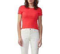 Verkürztes Rippshirt mit Rundhalsausschnitt L rot 2168288.3103.L