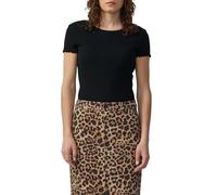 Q/S designed by - Rippshirt mit Rundhalsausschnitt schwarz - Gr. - XXL