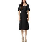 Viskosemix-Kleid mit Smok-Detail 36 schwarz 2180180.9999.36
