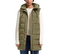 Warm wattierte Steppweste mit Kapuze XL grün 2165408.7504.XL