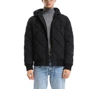 Wattierte Bomberjacke mit abnehmbarer Jerseykapuze XL schwarz 2169056.9999.XL