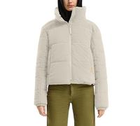Steppjacke QS, Damen, Gr. M, ecru, Cord, Obermaterial: 100% Polyester. Futter: 100% Polyester, unifarben, gerade hüftlang, Rundhals, elastischer Bund, Jacken Steppjacke, kurz, aus Cord und mit Stehkra