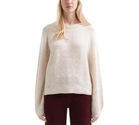 s.Oliver Strickpullover QS – weicher Pullover mit Ajourmuster – creme – Gr. L – Damen