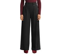 Wide-Leg Hose aus Interlockjersey 38/32 schwarz 2170523.9999.38_32