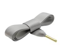 QSCTYG 22 mm breite bunte Schnürsenkel mit goldener Metallspitze for aus Satin(Light Grey,90cm)