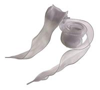 QSCTYG 4 cm breite Satin-Schnürsenkel, Chiffon, Schleife, Sneaker, Sport-Trainingsschuhe, weißes Leder, Freizeit, Freizeit-Schnürsenkel(GREY,80cm)