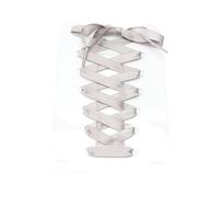 QSCTYG Band Schnürsenkel Satin Flache Frauen Sneakers Stiefel for Schuhe Dekoration Casual Minimalem 1 Paar(GREY,100cm)