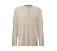 Gewaschenes Henley-Langarmshirt mit Rippstruktur XXL Beige 2172758.8161.XXL