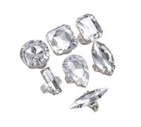 Qsvbeeqj 7pcs Set Übergroße Geometrische Strasssteine Ringe Funkelnde Wasser Drop Schmuck Statement Ringe Für Partyzubehör Große Tropfen Strasssteine Ring