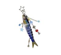 Qsvbeeqj Fischbeutel Anhängerbeutel Charme Fischereischlüsselringharz Textur Schlüsselzubehör Für Mode Frauen Mädchen Präsentieren Fish Schlüsselbund