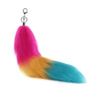 Qsvbeeqj Füchse Schwanz Schlüsselanhänger Weich Pelzigen Schwanz Tasche Schlüsselanhänger Handtasche Haken Anhänger Charm Behänge Schlüsselanhänger Geschenke Für Frauen