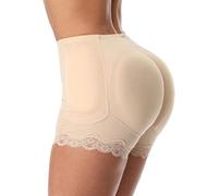 QTANZIQI Gepolsterte Butt Lifter Shapewear Panty Hip Enhancer Control Unterwäsche Fake Ass Höschen mit Schwamm,Schwarz,2XL