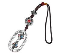 QTYQWC Buddhistischer Om Mani Padme Hum Gebetsrad-Anhänger, Buddhismus, Meditation, Schlüsselanhänger, Feng Shui, Glücksschutz, Amulett für Zuhause, Auto, Stil 2