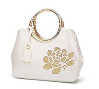 QTYQWC Damen -Rucksack Einfache Schulterkreuzkörperinnenhandtasche, Lackleder -Frauentasche, glänzender Leder -Rucksack