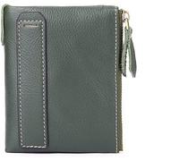 QTYQWC Karten-Geldbörsen, Damen-Leder-Geldbörse, weibliche Geldbörse, echtes Leder, Kurze Damen-Clutch-Geldbörsen, Ausweishalter, Geldtaschen (Farbe: Blau)