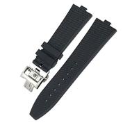 QTYQWC Konvexe Uhrenarmbänder aus Fluorkautschuk, 24 x 7 mm, für Vacheron Constantin Overseas Device Quick Series Ersatz-Uhrenarmband