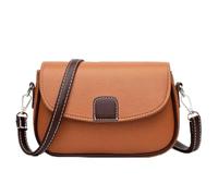 QTYQWC Schultertasche mit Klappe für Damen, kontrastfarbene Umhängetasche, täglicher Einkauf, Handy-Geldbörse, Messenger-Taschen