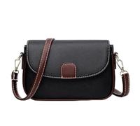 QTYQWC Schultertasche mit Klappe für Damen, kontrastfarbene Umhängetasche, täglicher Einkauf, Handy-Geldbörse, Messenger-Taschen