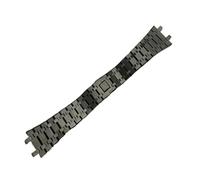 QTYQWC Schwarzes Gold-Silber-Uhrenarmband 21 mm 26 mm für Männer und Frauen, komplett aus Edelstahl, kompatibel mit AP ROYAL Oak-Armband, Faltschließe