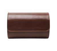 QTYQWC Uhrenbox für Herren, 2 Fächer, Uhrenrolle, Reise-Uhrenaufbewahrungsbox mit abnehmbarem Anti-Rutsch-Kissen für die Aufbewahrung von Uhrenschmuck, Kunstlederrolle, Uhrenaufbewahrungstasche,