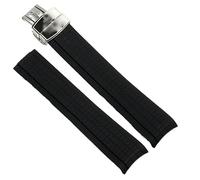 QTYQWC Weiches Gummi-Uhrenarmband Aquanaut, passend für Patek Philippe Silikon 5164A 5167A 5168A, 21 mm, Uhrenarmband mit Faltschließe