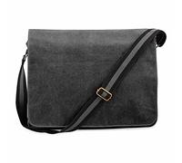 Quadra Umhängetasche QD610, Leinen, Vintage, Unisex schwarz schwarz