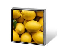 Quadratische Mini-Brosche "A Pile of Little Lemon", klassische Mini-Brosche, 1,8 cm, Aluminiumlegierung, personalisierbar, für Rucksack, Hut, Anzug, Jacke, Kleidung, Dekoration