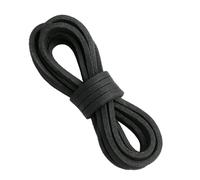 Quadratische Schnürsenkel aus Leder, hohe Qualität, 3,5 mm breit, Länge: 80 cm, 120 cm und 140 cm Herren-Schnürhalbschuhe aus Leder, für Oxford Brogues, Segelschuhe und Timberland-Stiefel schwarz schwarz