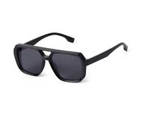 Quadratische Sonnenbrille mit flacher Oberseite für Damen und Herren, übergroßes, dickes Gestell mit Doppelsteg-Design, Retro-geometrische Sonnenbrille mit getönten Gläsern, ideal zum Autofahren,