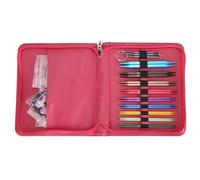 Quadratisches Austauschbares Rundstricknadel-Set, Klare Größenmarkierungen, Ergonomische Aluminium-Rundstricknadel mit Etui, 40 Bis 100 Cm Kabel, für Häkelliebhaber