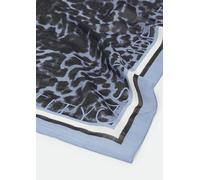 Quadratisches Baumwolltuch mit All-over-Print blau ONESIZE