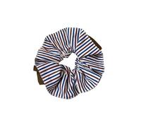Quadratisches Haargummi Haargummis aus doppellagigem Stoff mit horizontalen Streifen for Damen, plissierter quadratischer Schal, Schleife, Haargummi, bezaubernde Modeaccessoires(Style4)